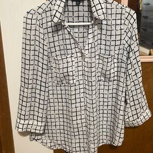 Black and white blouse